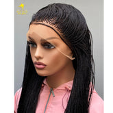 Micro Twist Braided Wig for Black Women – Full Lace & Frontal | Lightweight, Handmade Natural-Looking Twist Wig with Baby Hairs
