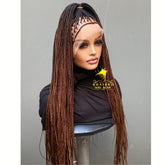 Full Lace Knotless Braid Wig in Ombre B29 Color Handmade Long Braided Wig Customizable Length Color & Cap Size Natural Hairline Wig