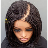 C-Cut Short Bob Box Braid Wig on 2x6 Lace – Glueless, Customizable Color 2 Braided Wig, Lightweight & Easy to Wear for Everyday Style