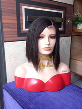 Short micro twisted wig On 2 by 4 closure braided wigs for black women micro million braid wig synthetic knotless braid wig