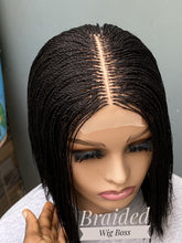 Ready to Ship Short micro twist wig on 2*6 lace Centre-part braided wig braided lace front wigs 8-10" braid wig braided lace wigs