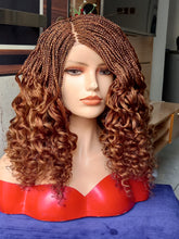 1 Curly Short Box Braid Wig for Women – Full Lace Braided Wig – Customizable Color & Length – Natural Look Handmade Wig
