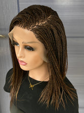 Short Micro Twist Braided Wig 12” – 13×6 Lace Front Braid Wig | Custom Color (Blend of 4, 33 & 30)