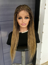 Blonde Mini Box Braid Wig – Handmade Full Lace Braided Wig for Black Women, African Knotless Micro Braids, Custom Glueless Protective Style