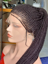 Updo Cornrow Braided Wig - Full Lace Human Hair Wig for Women