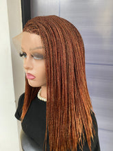 Short Micro Twist Wig – Custom Color Full Lace Braided Wig for Black Women, Handmade Lightweight Glueless Protective Style, Natural Look