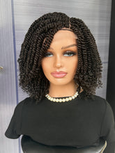 12” Kinky Twist Braided Wig – Short 6x6 Lace Front Wig for Black Women, Handmade Glueless Protective Style, Custom Colors