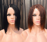 Short micro braid wig, braided wig, lace front wig, full lace wig, frontal wig, braid wig, braided lace wigs, micro braids full lace wig - BRAIDED WIG BOSS