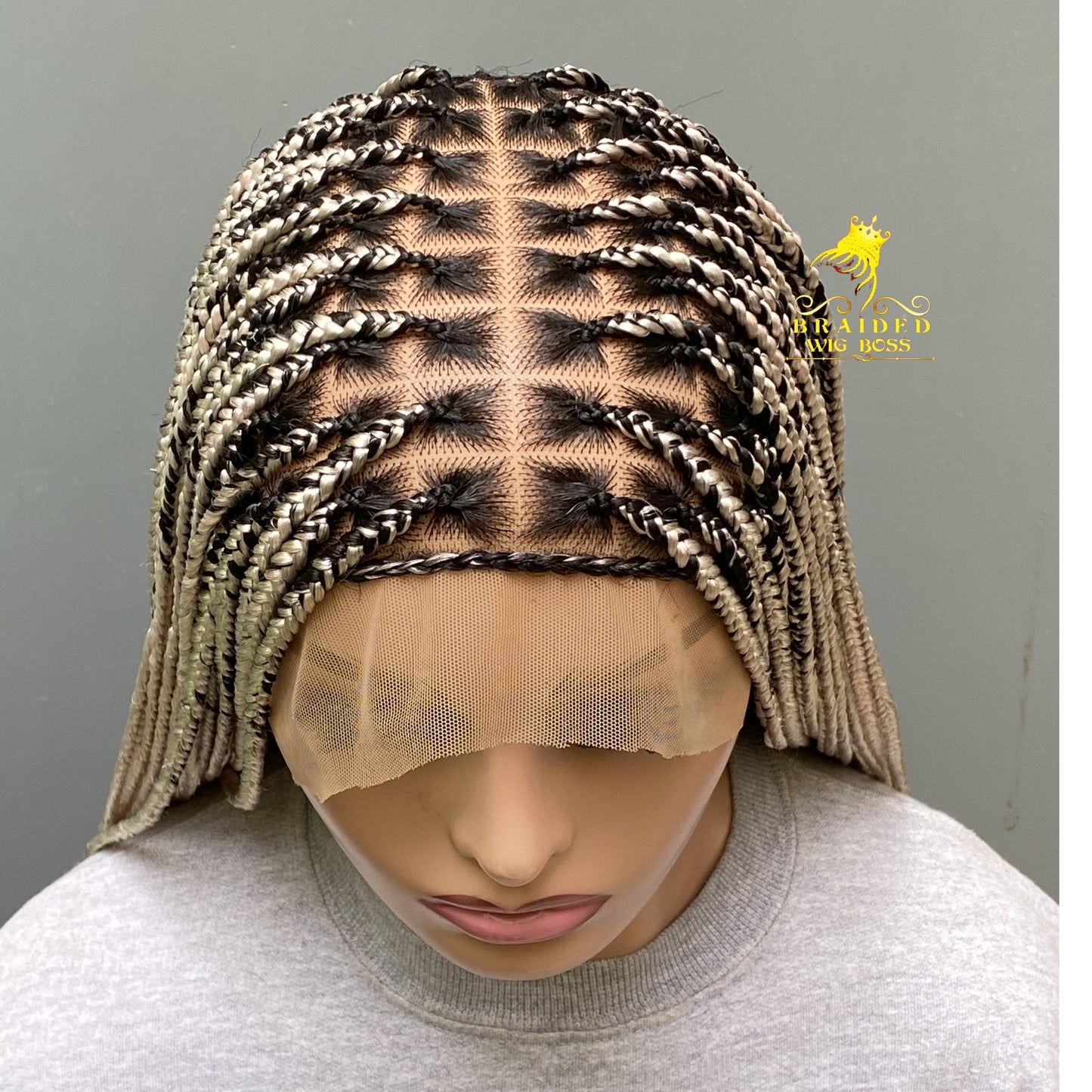 Knotless Braided Wigs for Black Women on Full Lace Wig Customisable Glueless Box Braid Wig Handmade Braided Lace Wig Lightweight