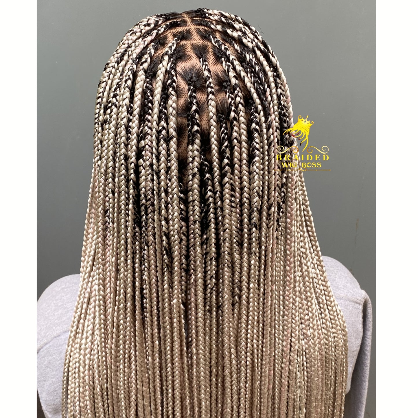 Knotless Braided Wigs for Black Women on Full Lace Wig Customisable Glueless Box Braid Wig Handmade Braided Lace Wig Lightweight