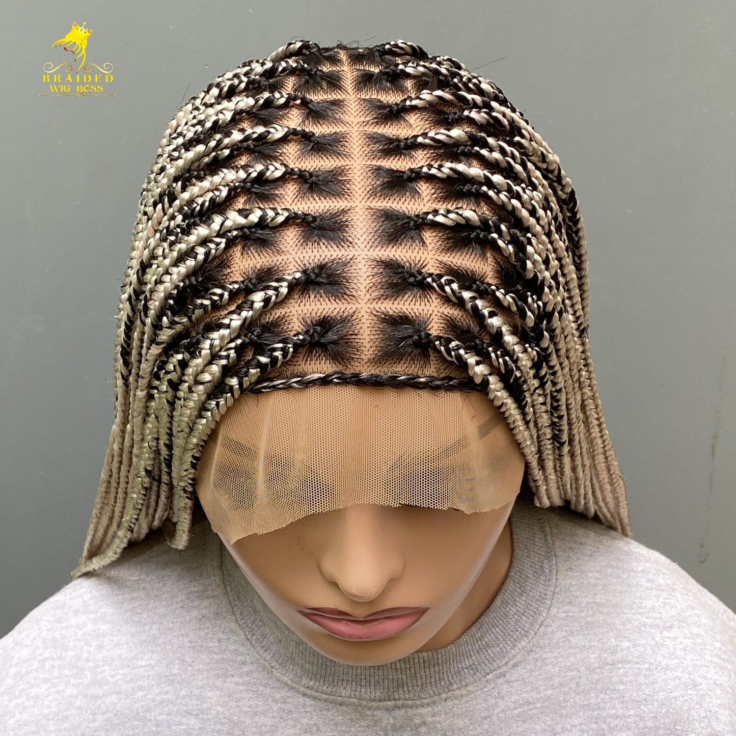 Knotless Braid Wigs For Black Women Customisable Handmade Braided Wig On Full Lace Glueless Protective Styles African-inspired braided wigs