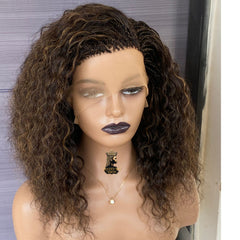 100% Human Hair Pick & Drop Micro Braid Wig Full Lace – Natural & Colored Braid Wig with Free-Flow Ends