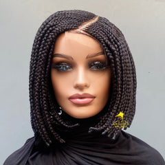 C-Cut Short Bob Box Braid Wig on 2x6 Lace – Glueless, Customizable Color 2 Braided Wig, Lightweight & Easy to Wear for Everyday Style