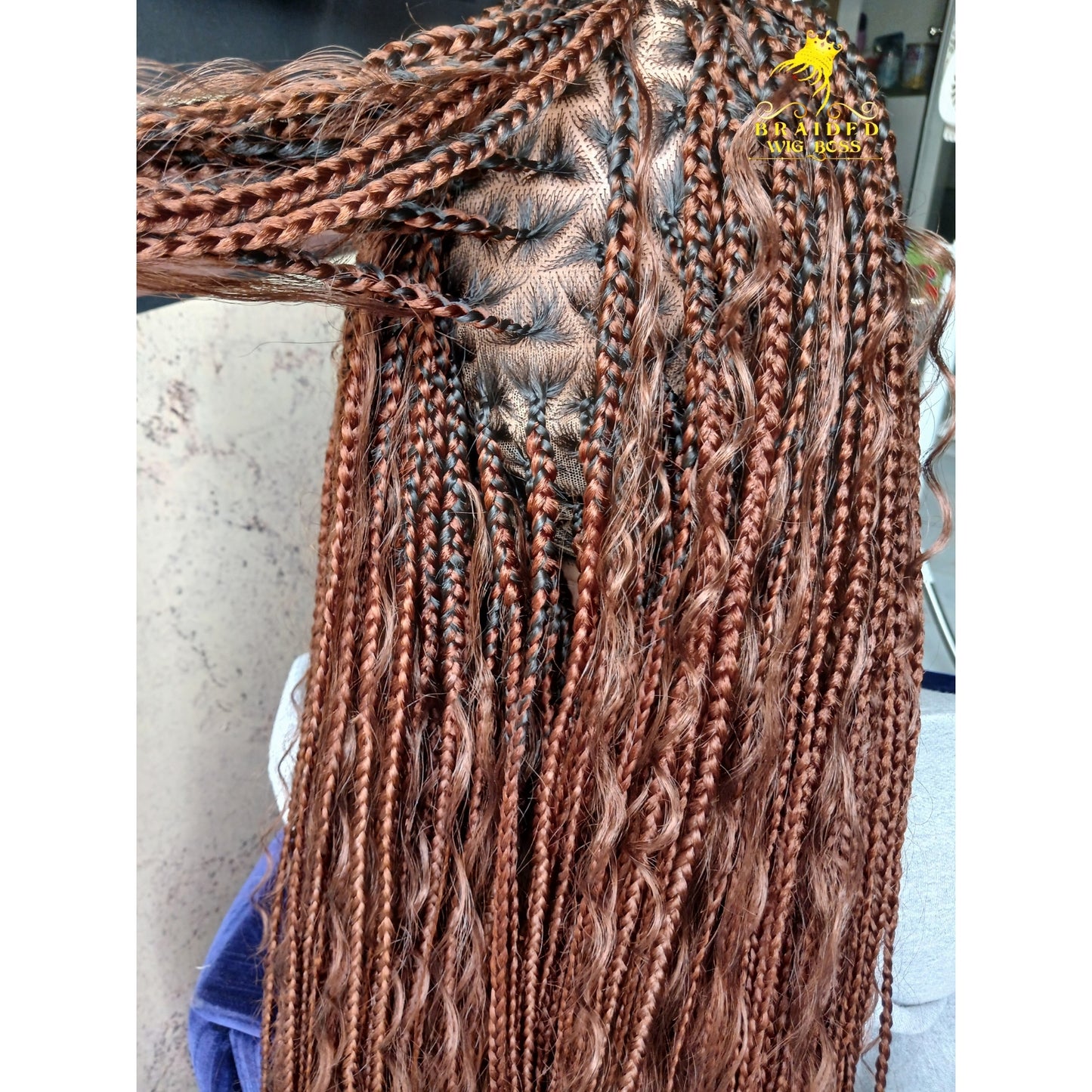 Boho Knotless Braided Wigs For Women on Full Lace Wig  Box Glueless Braid Wig for Black Women