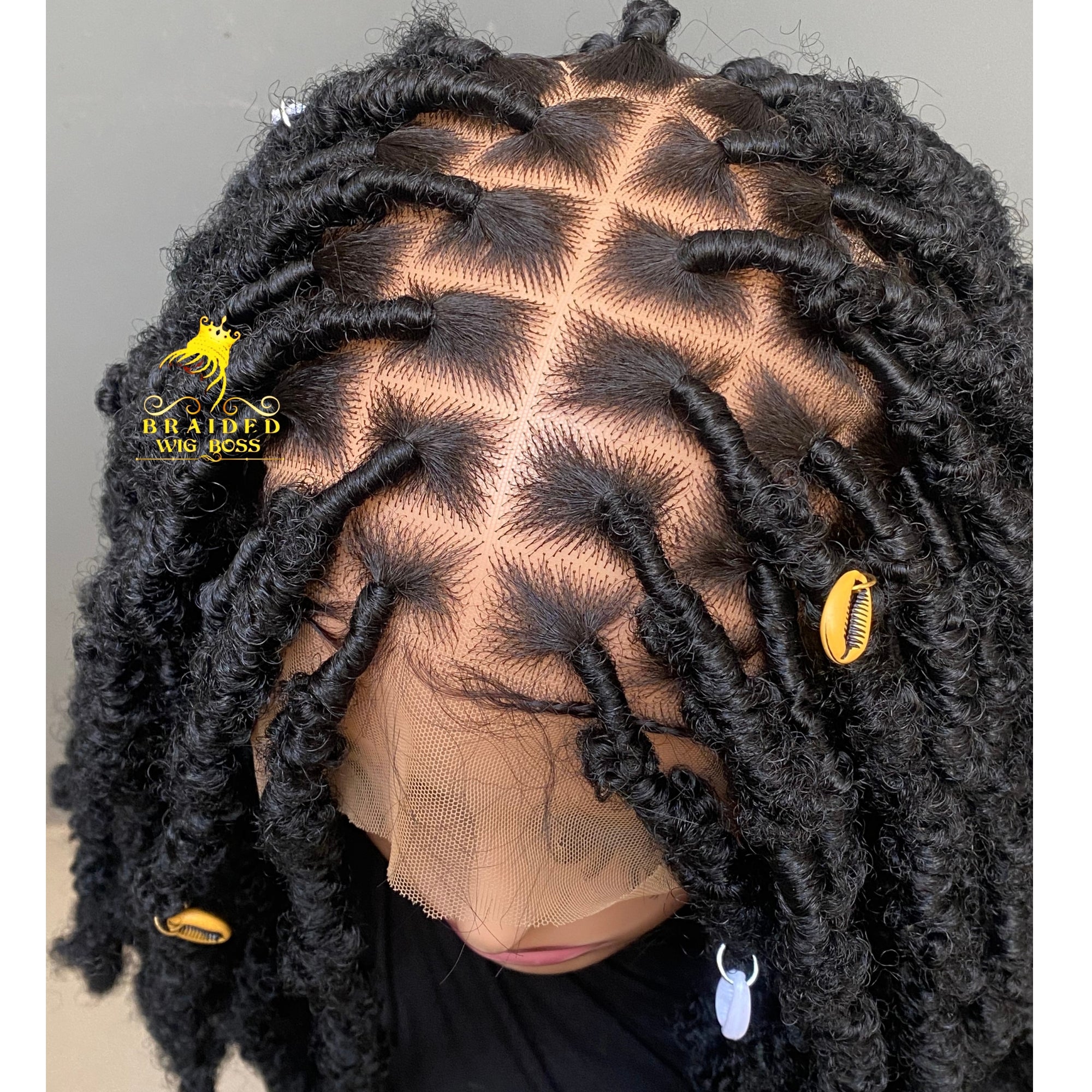 Full Lace Short Butterfly Locs Wig - Handmade Lightweight Faux Locs for Natural Black Hairstyle Protective Styling Dreadlock Wig Braided Wig