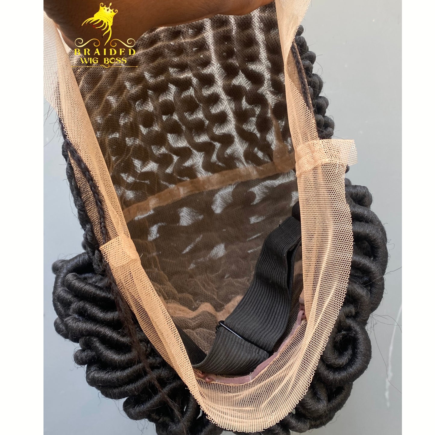 Handmade African Crochet Cornrow Braided Wig on Full Lace Short Customizable Black Braid Wig for Women Lightweight Natural-Looking Protective Wig