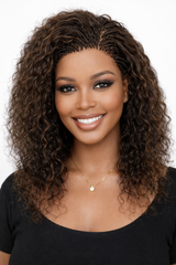 100% Human Hair Pick & Drop Micro Braid Wig Full Lace – Natural & Colored Braid Wig with Free-Flow Ends