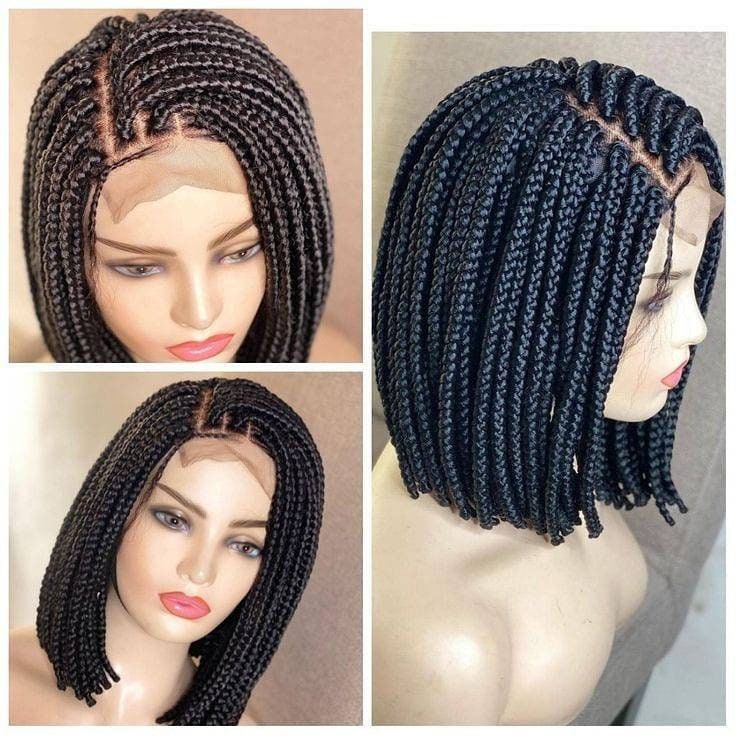 Bob box braid wig, Braided wig, Full lace wig, Lace front wig, Braid wig, Bob braid wig, short braid wig, box braid wig, braided bob wig