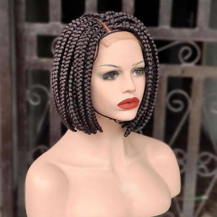 Bob box braid wig, Braided wig, Full lace wig, Lace front wig, Braid wig, Bob braid wig, short braid wig, box braid wig, braided bob wig