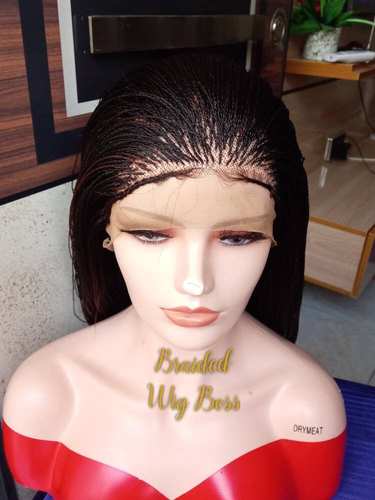 Micro Twist Braided Wig, full lace micro braid wig, micro million braids, braid wig, million braids, lace wigs, wigs for black women, braids