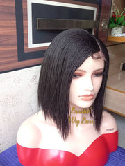 Short micro twisted wig On 2 by 4 closure braided wigs for black women micro million braid wig synthetic knotless braid wig