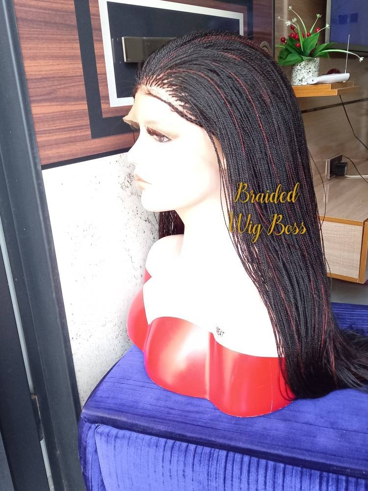 Micro Twist Braided Wig, full lace micro braid wig, micro million braids, braid wig, million braids, lace wigs, wigs for black women, braids