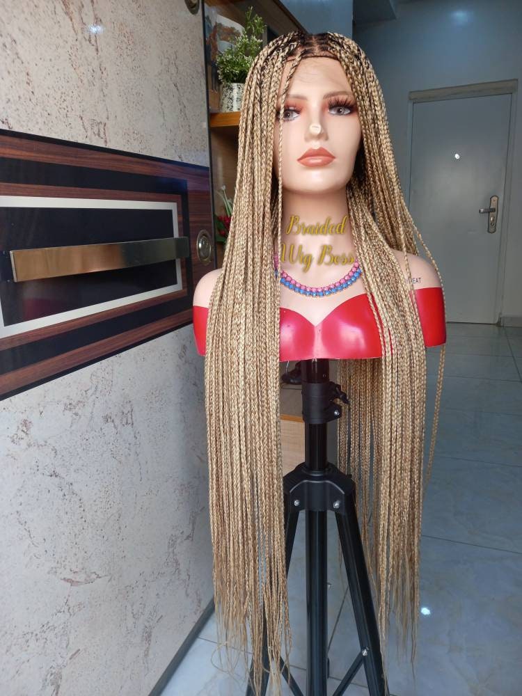 Long Full lace Knotless braided wigs, lightweight knotless braids, beginner-friendly knotless box braid wig, glueless knotless box braid wig