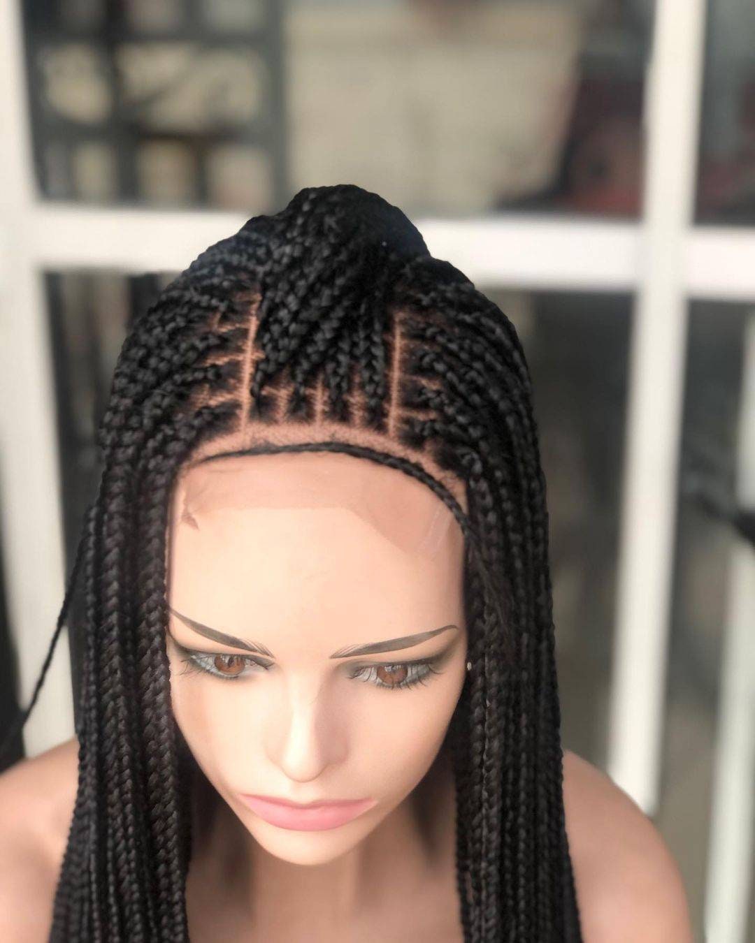 Knotless braid wig braided wigs for black women braided lace front wig box braided wig