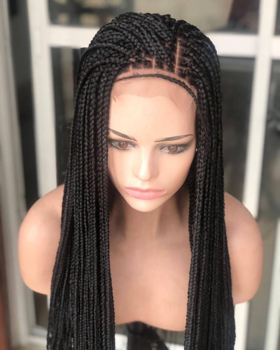 Knotless braid wig braided wigs for black women braided lace front wig box braided wig