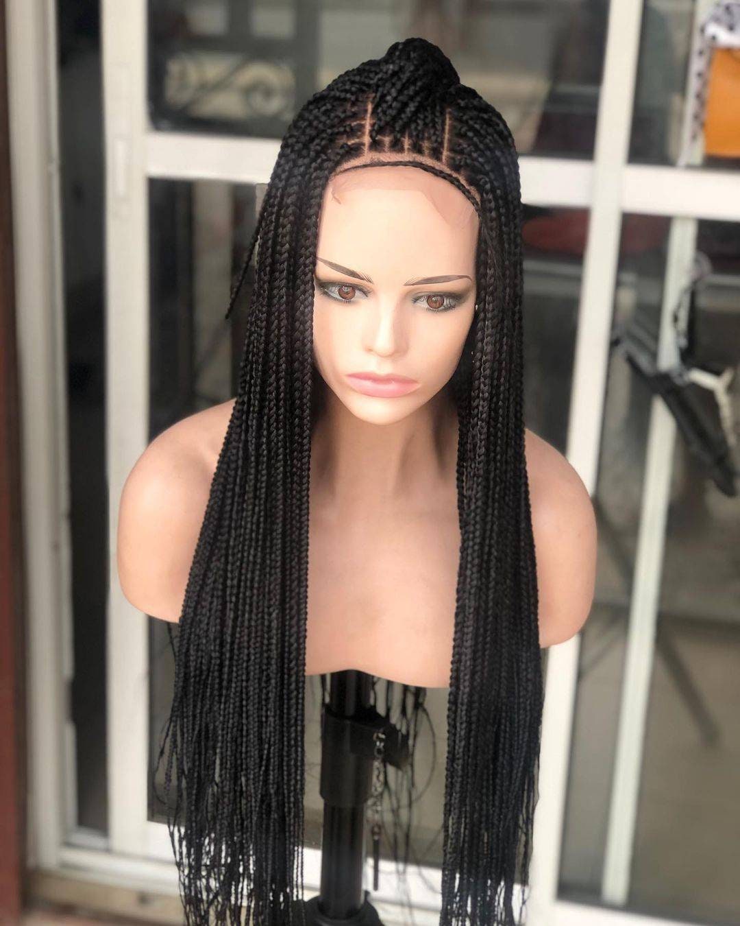 Knotless braid wig braided wigs for black women braided lace front wig box braided wig