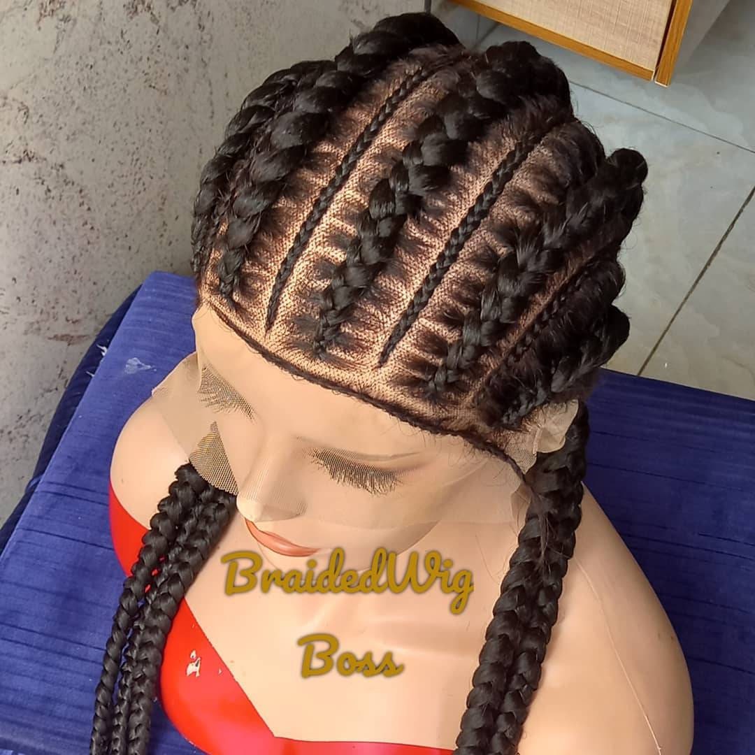 Cornrow braided wigs for black women full lace box braid wig braided lace front wig micro twist knotless braids dreadlock light weight wigs