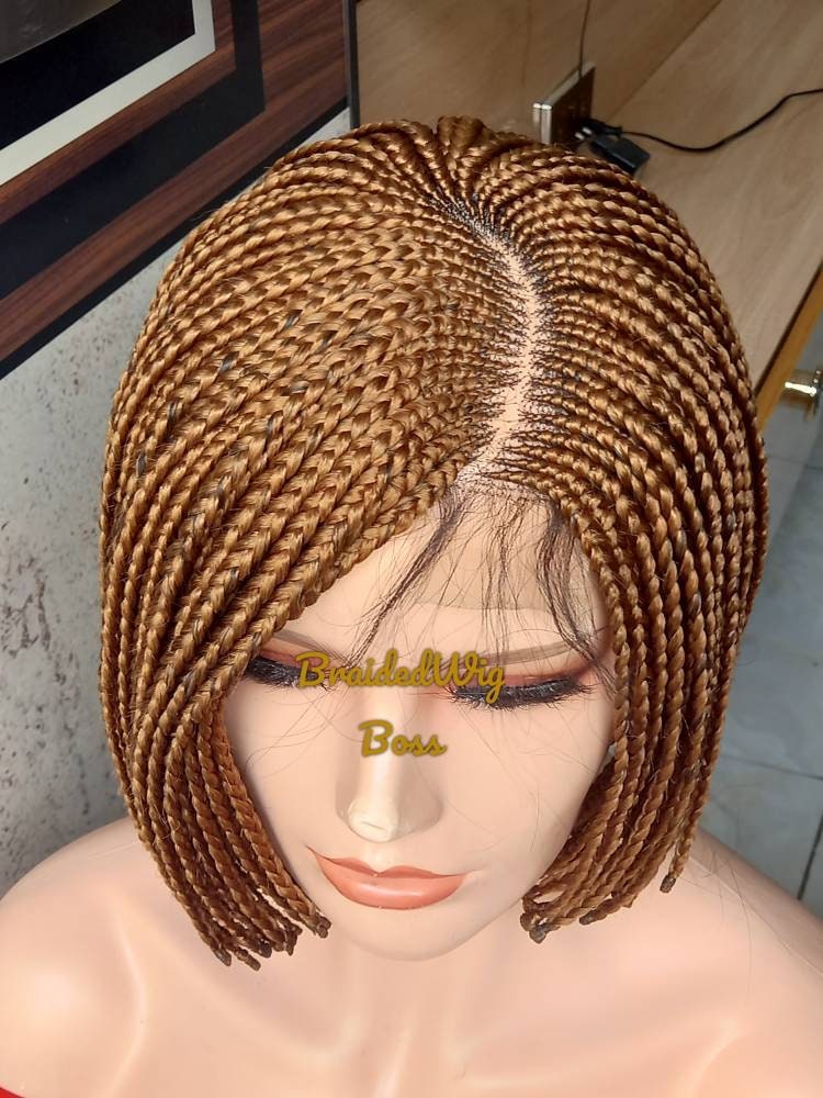 Short bob braided wig box braids wig for black women cornrows wig knotless braids faux locs dreadlocks lace wig tribal micro braided wigs