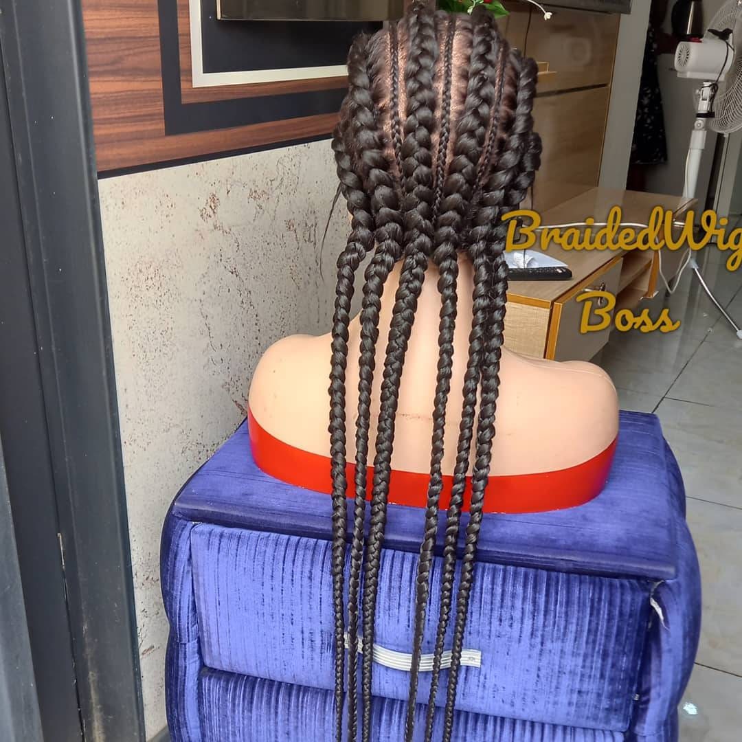 Cornrow braided wigs for black women full lace box braid wig braided lace front wig micro twist knotless braids dreadlock light weight wigs