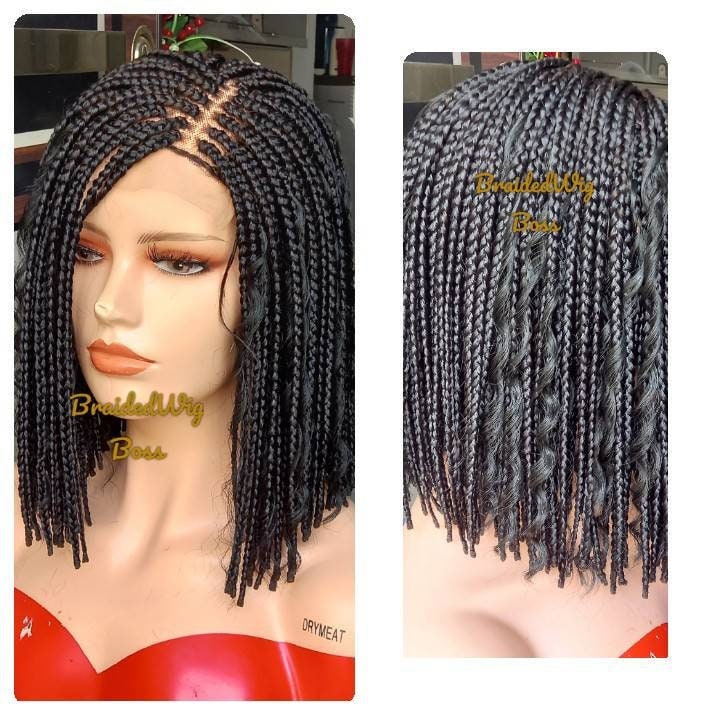 Short side part Boho box braid wigs for black women cornrows wig cornrow wigs knotless braids faux locs dreadlocks lace wig braided wig