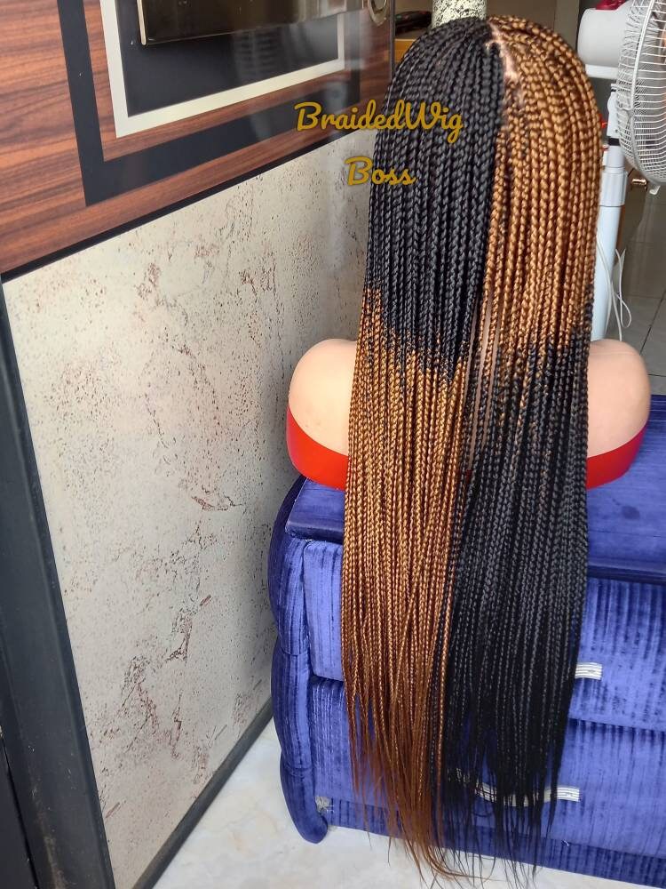 Full lace box braided wig braided lace front wigs for black women cornrow wig faux locs dreadlocks human hair lace wig braided wig box braid