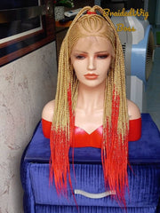Blonde cornrow lace front wigs lace front wigs braids cornrow braided wigs for black women human hair lace front braided lace front wigs