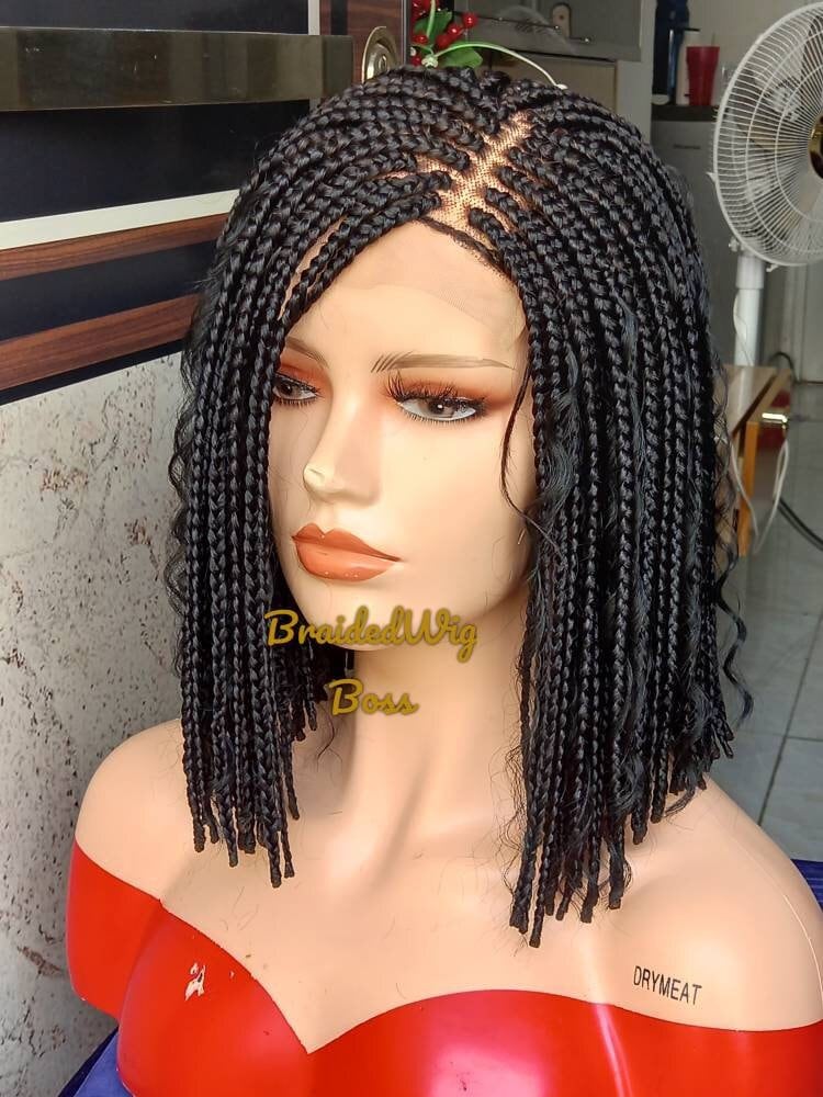 Short side part Boho box braid wigs for black women cornrows wig cornrow wigs knotless braids faux locs dreadlocks lace wig braided wig