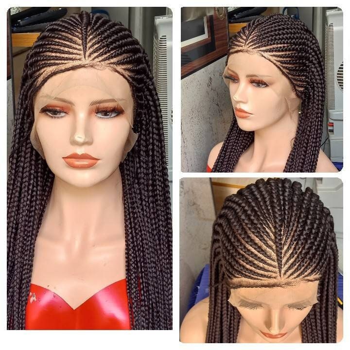 cornrow lace front wig lace front wigs braids cornrow braided wigs for black women human hair lace front braided lace front wigs Cornrow Wig