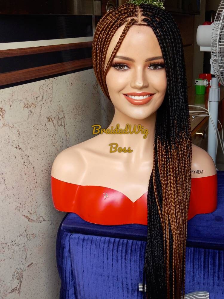 Full lace box braided wig braided lace front wigs for black women cornrow wig faux locs dreadlocks human hair lace wig braided wig box braid