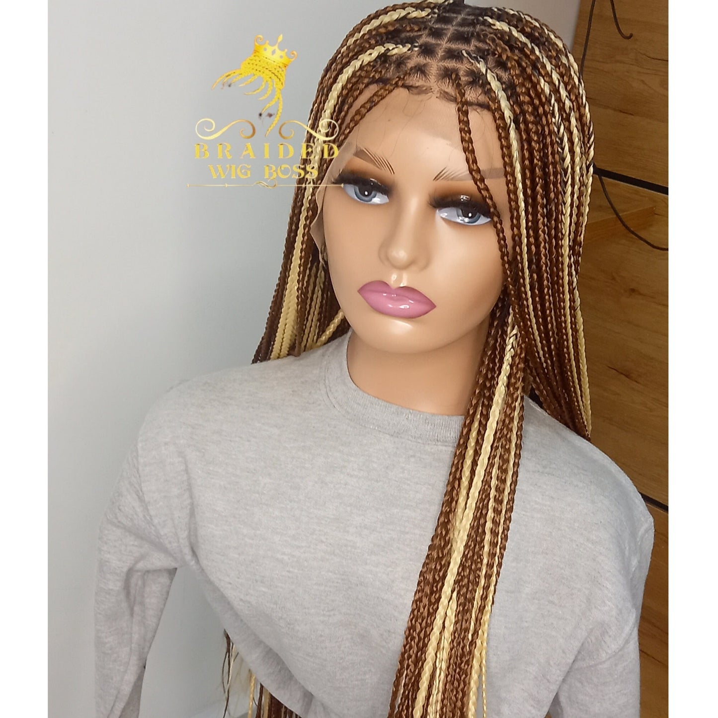 Knotless Braid Wig for Women | 13x6 Braided Lace Front/Full Lace | Different Lengths/Colors Available | Handmade with Quality Synthetic Hair