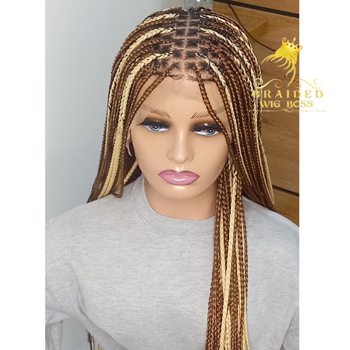 Knotless Braid Wig for Women | 13x6 Braided Lace Front/Full Lace | Different Lengths/Colors Available | Handmade with Quality Synthetic Hair