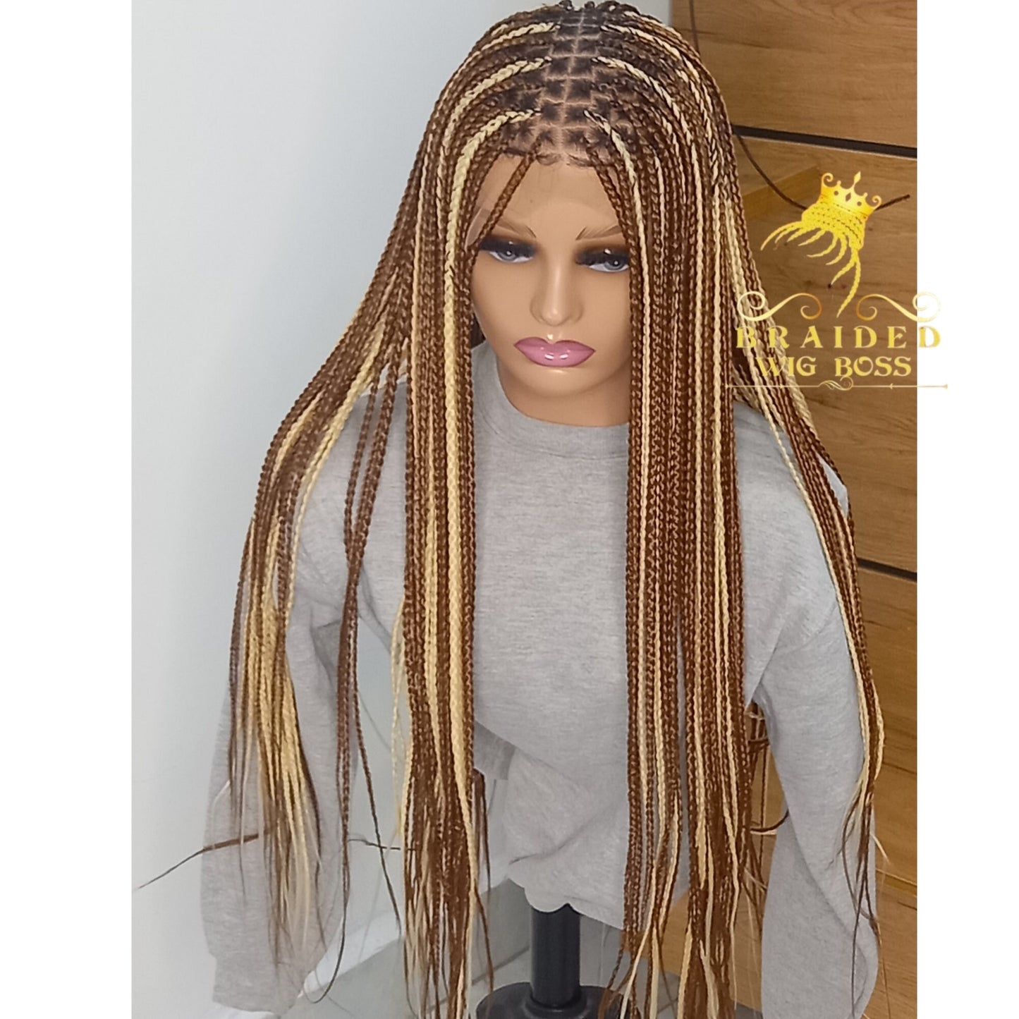 Knotless Braid Wig for Women | 13x6 Braided Lace Front/Full Lace | Different Lengths/Colors Available | Handmade with Quality Synthetic Hair