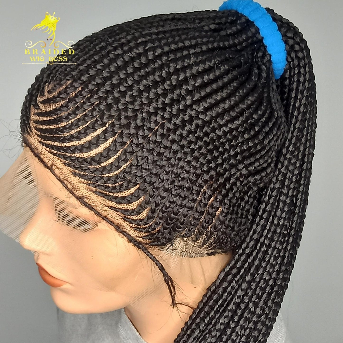 Cornrow Braided Wig - Available on Full Lace Wig and 360 Lace Front Wig - Free Shipping - Unique Cornrow Braided Lace Wigs, Braided Wigs