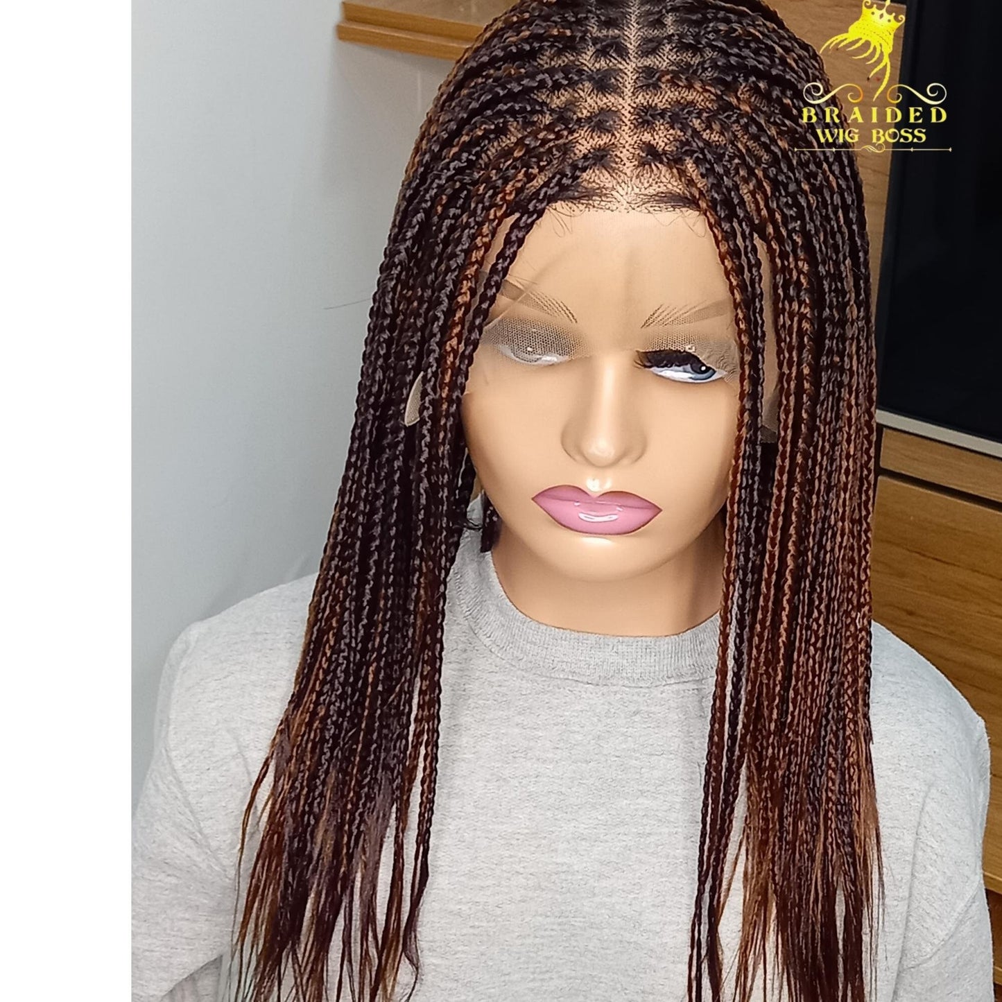 Knotless Braids Wig - Full Lace & Lace Frontal - 30/33 Mix - All Lengths - For Black Women