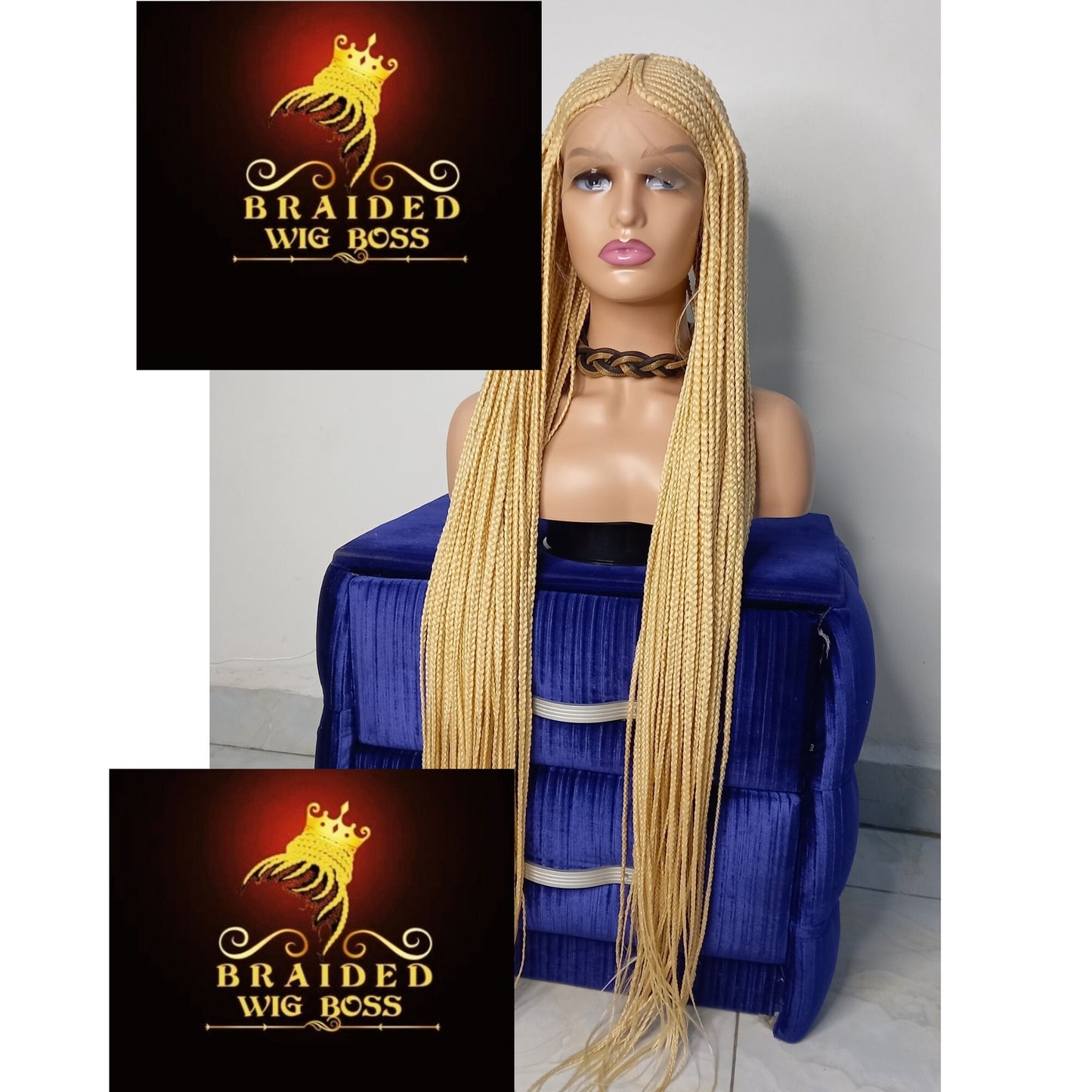 Blonde Cornrow Wig Box Braided Wigs For Black Women Available In Braided  Lace Front & Full Lace Braid Wigs Glueless Cornrow Braided Wig