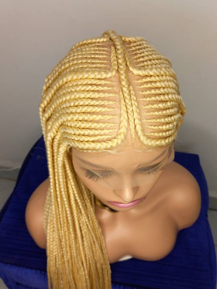 Blonde Cornrow Wig Box Braided Wigs For Black Women Available In Braided  Lace Front & Full Lace Braid Wigs Glueless Cornrow Braided Wig