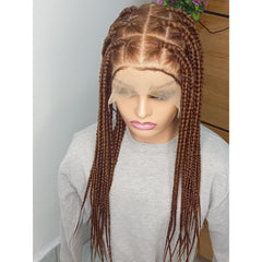 Box Braid Wigs For Women Color 30 Full Lace Braid Wig Braided Wig Synthetic Glueless Handmade Braided Lace Wig Knotless Braid Cornrow Wigs