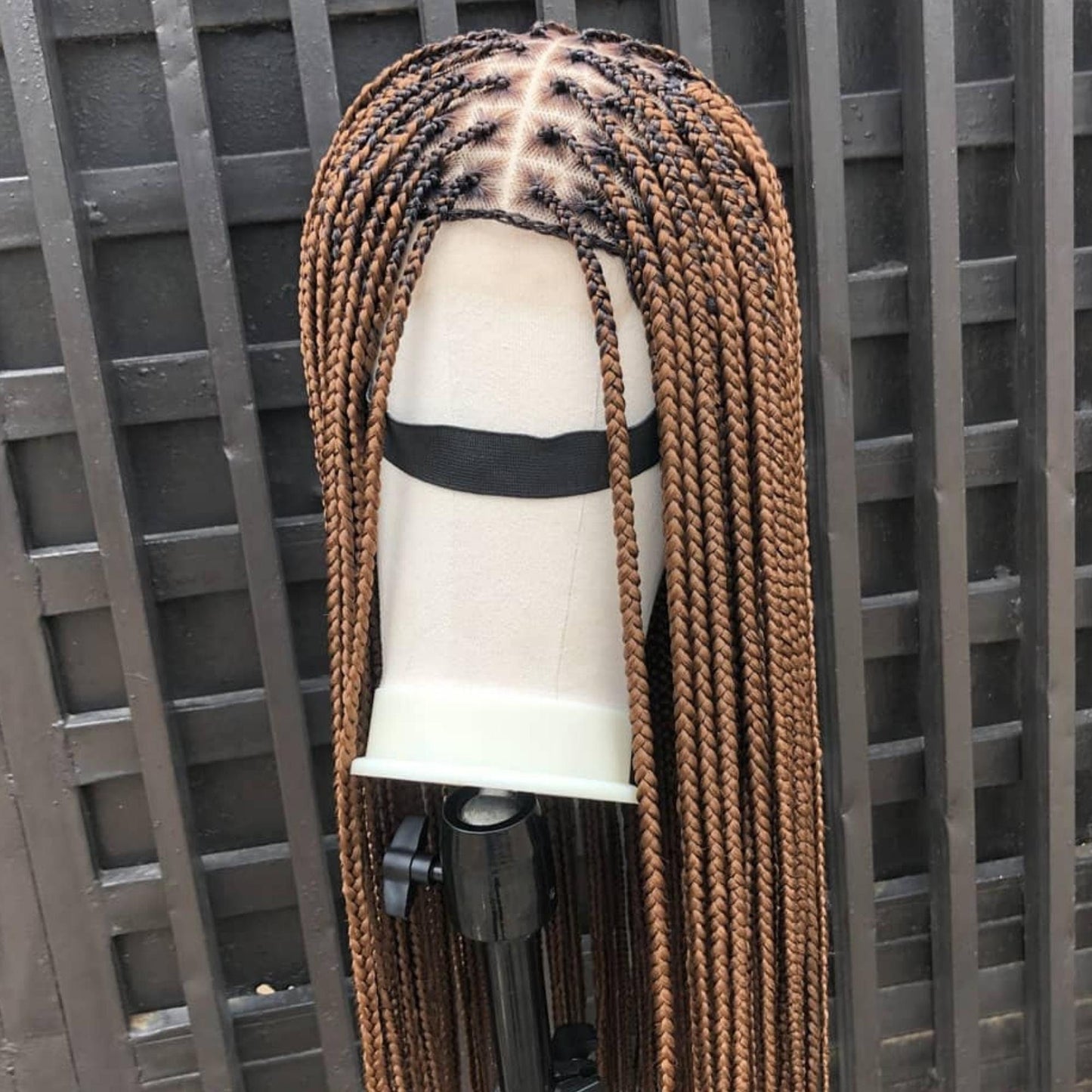 Knotless Braid Wig On Full 4*4 Braided Lace Front Wigs For Black Women Box Braided Wig Synthetic Glueless Wig Personalised Braids