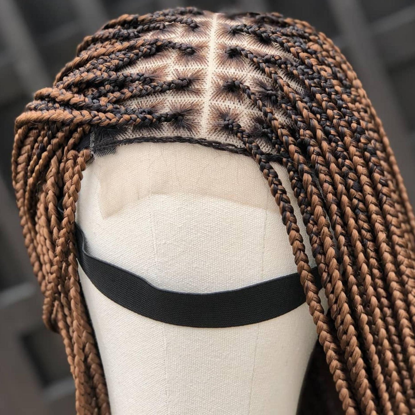 Knotless Braid Wig On Full 4*4 Braided Lace Front Wigs For Black Women Box Braided Wig Synthetic Glueless Wig Personalised Braids