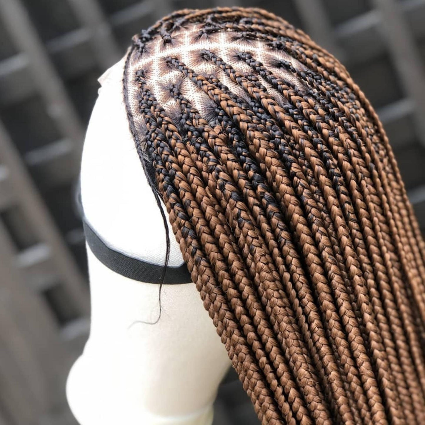 Knotless Braid Wig On Full 4*4 Braided Lace Front Wigs For Black Women Box Braided Wig Synthetic Glueless Wig Personalised Braids